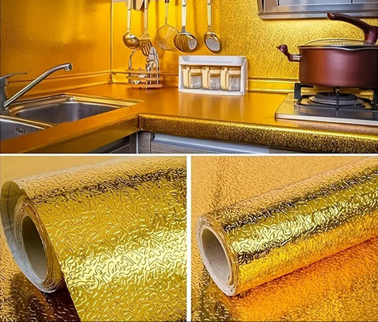 Golden Self Adhesive Kitchen Aluminium Foil Sheet