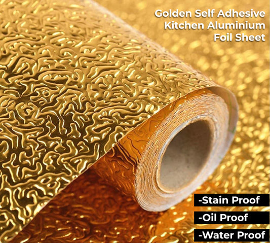 Golden Self Adhesive Kitchen Aluminium Foil Sheet