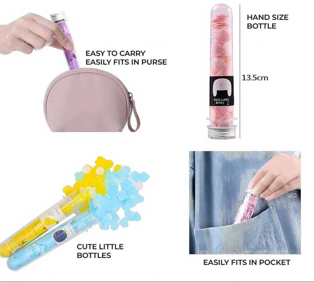 Portable Mini Body Washing Bath Test Tube Bottle Confetti
