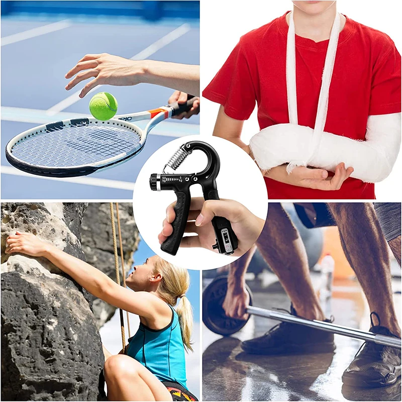 Adjustable Hand Gripper with Counter Forearm & Wrist Trainer