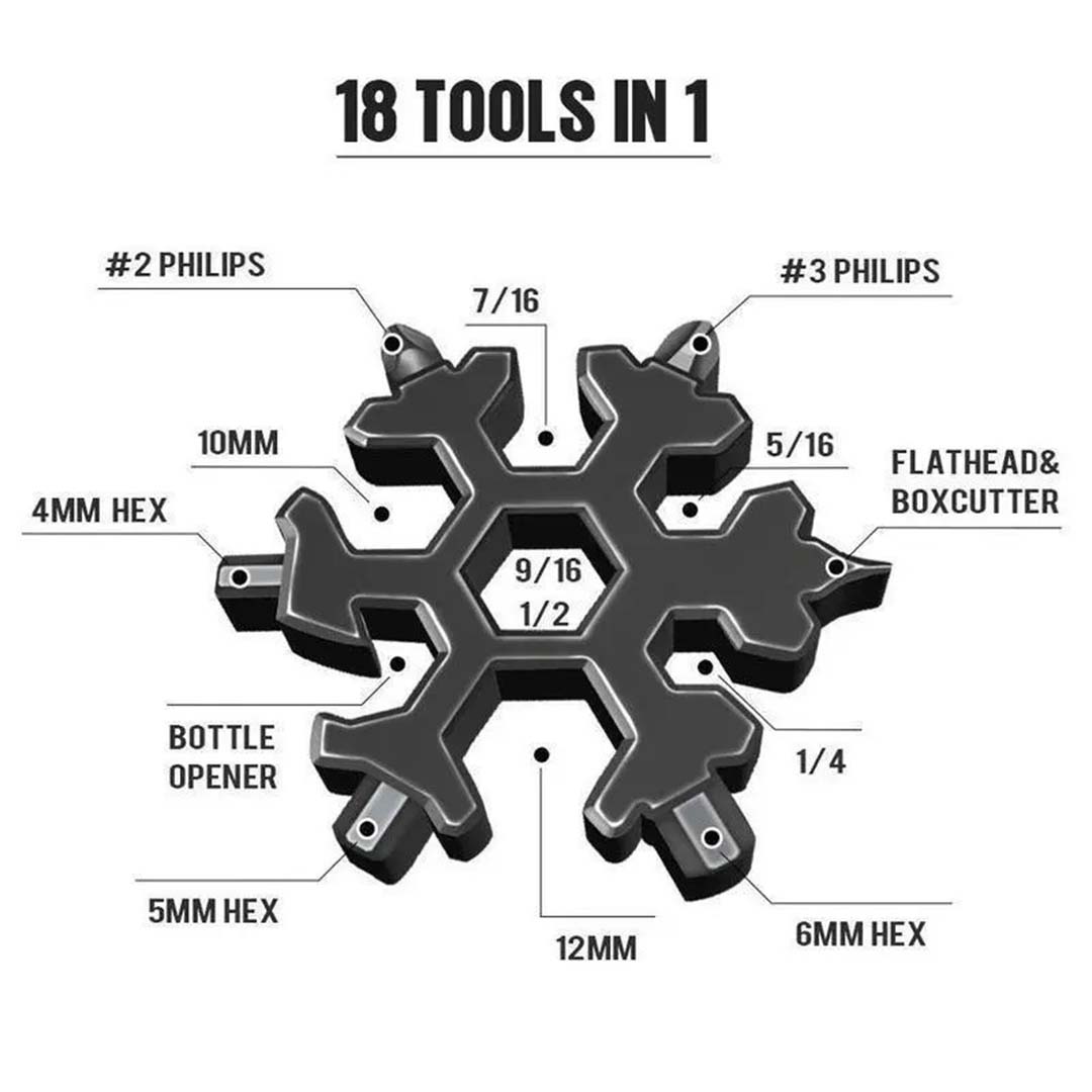 18 in 1 Snowflake Multi Tool