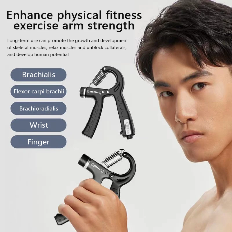 Adjustable Hand Gripper with Counter Forearm & Wrist Trainer