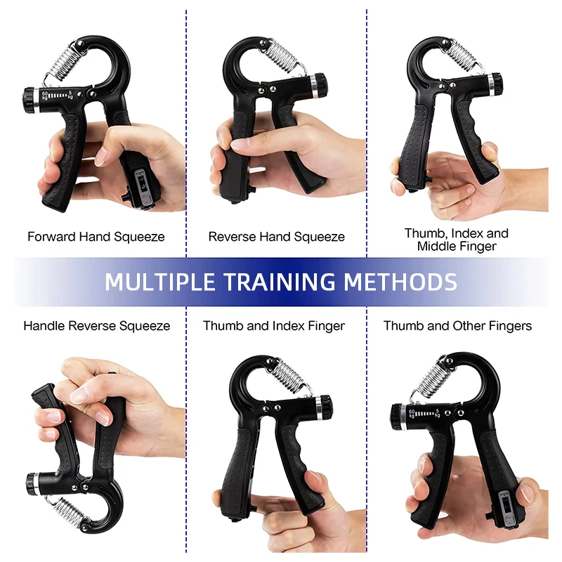 Adjustable Hand Gripper with Counter Forearm & Wrist Trainer